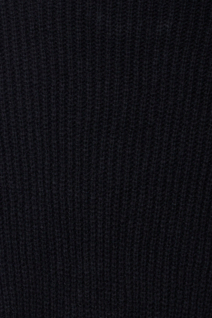V-neck knit sweater with checked shirt collar and letter appliqué wholesale