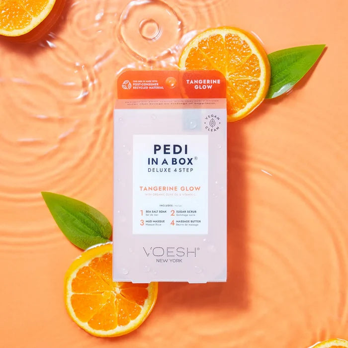 Voesh 4 Step Deluxe Pedi In A Box Tangerine Glow