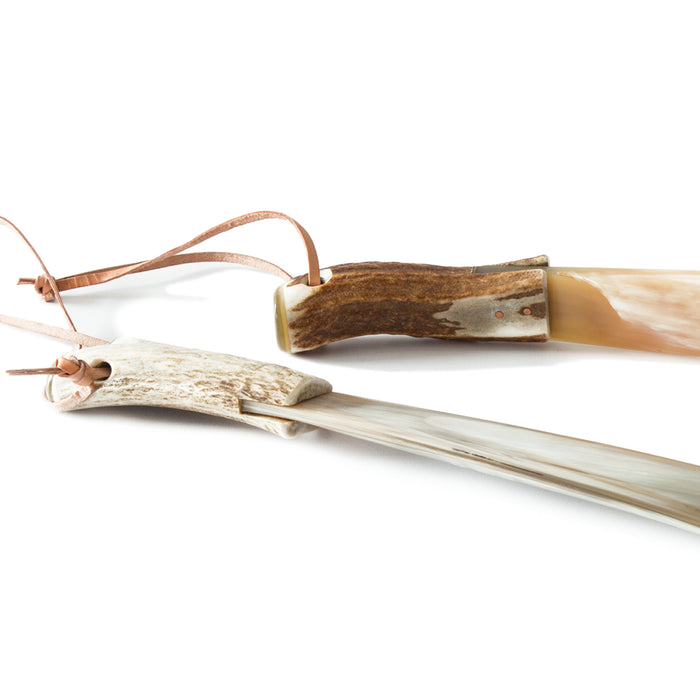 AbbeyHorn 7-inch Stag-Handle Shoehorn