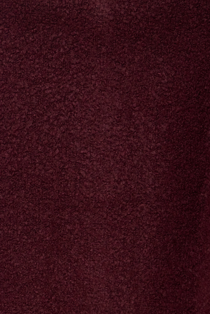 Wool-textured stand-collar button-front cardigan wholesale