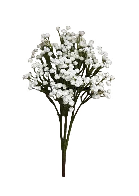 15" White Gypsophlia Bush