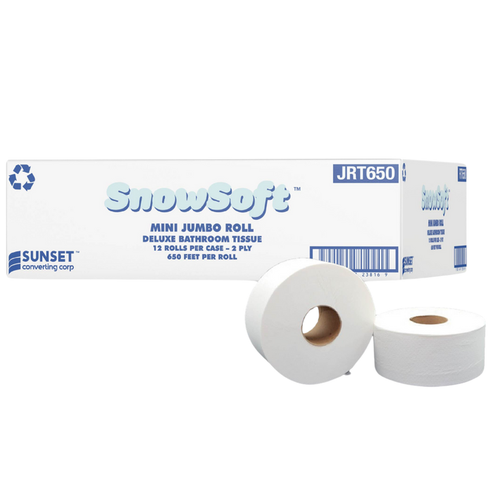 2.5" x 650', 2 ply Mini JRT Bathroom Tissue - 12 Rolls