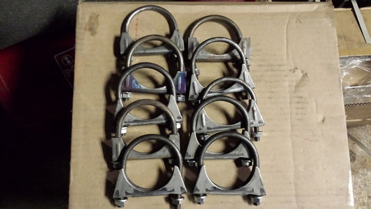 3 1/2" EXHAUST U CLAMPS HEAVY DUTY LOT OF 10