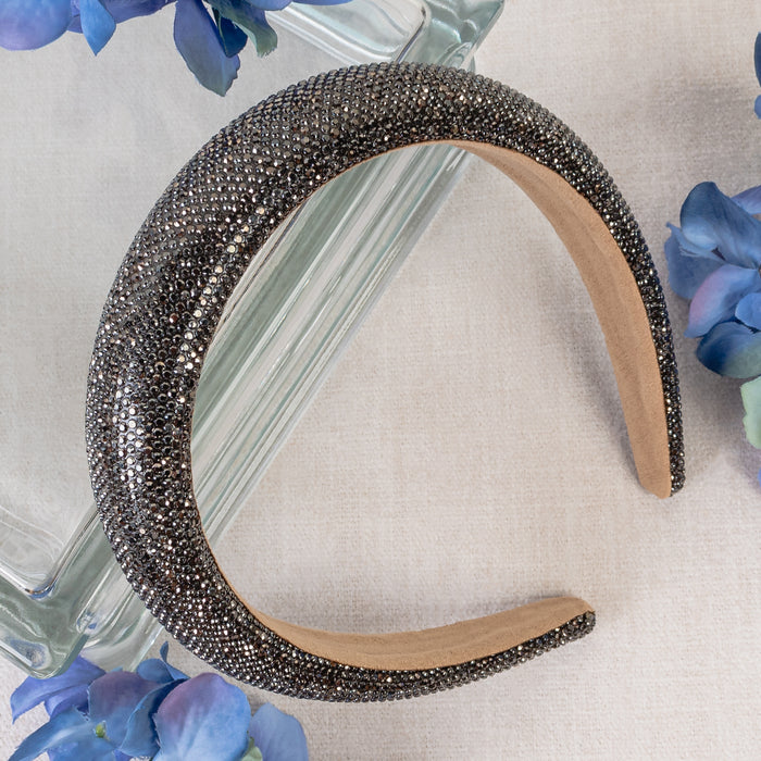 91002 - Rhinestone Headband - Black Diamond