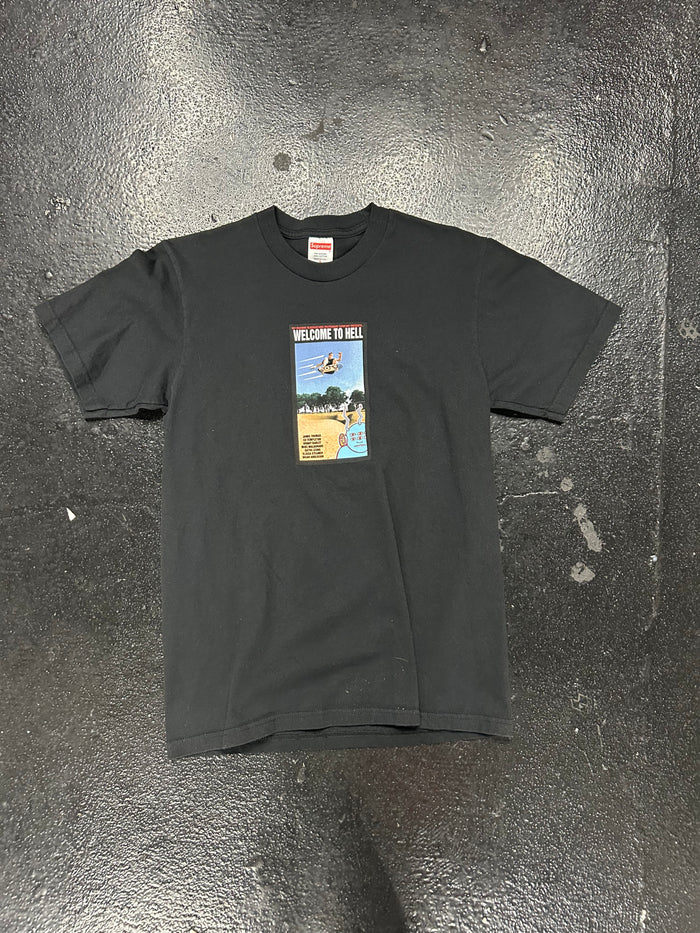 SUPREME TOY BOX WELCOME TO HELL BLACK TEE (BRAND NEW)