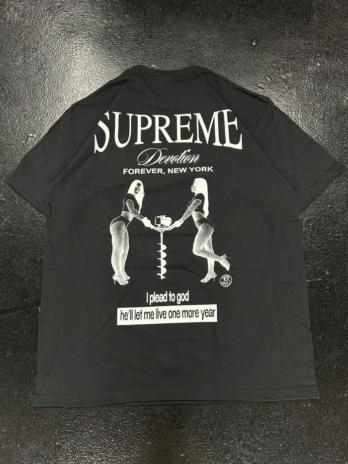 SUPREME DEVOTION BLACK TEE (BRAND NEW)