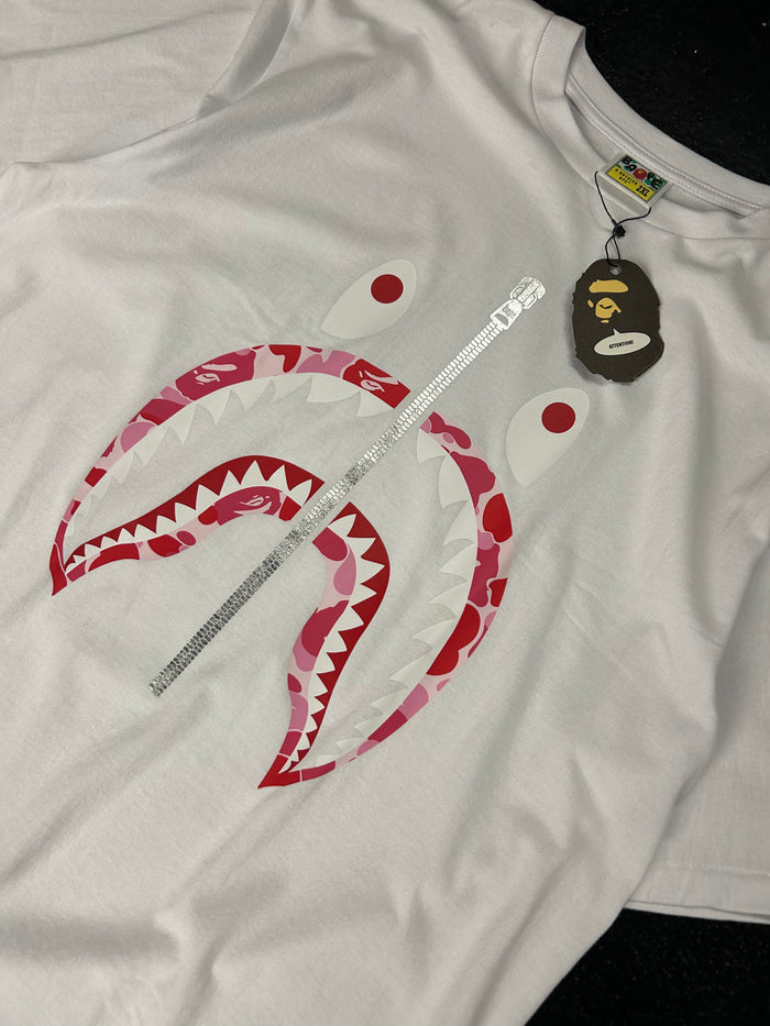 BAPE PINK CAMO ZIP TEE (BRAND NEW)