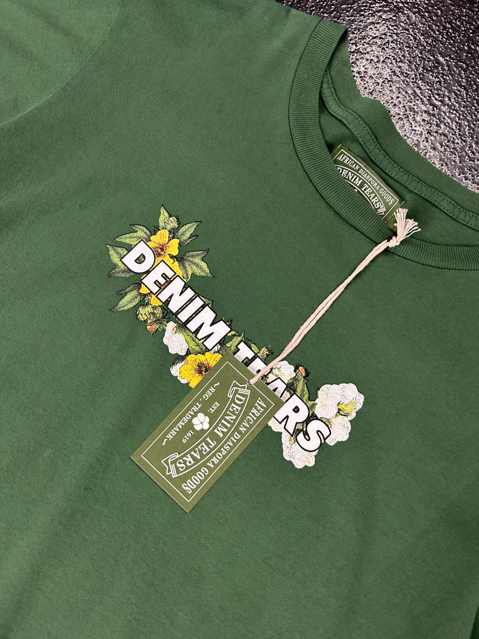 DENIM TEARS GREEN FLOWER TEE (BRAND NEW)
