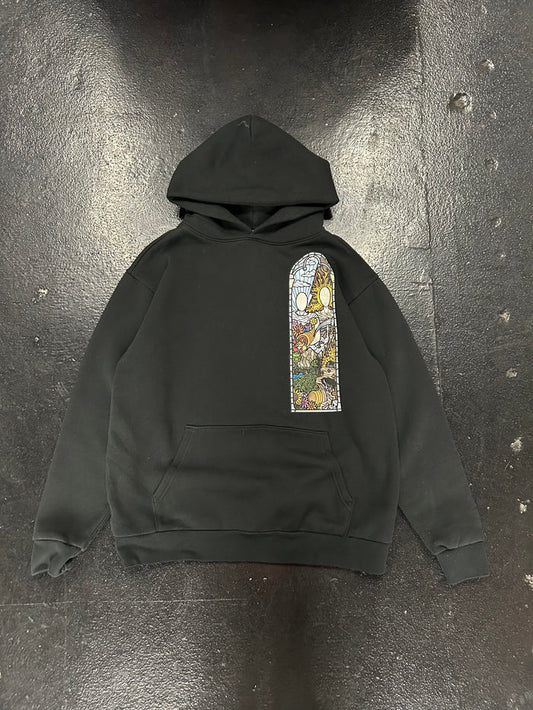 WHO DECIDES WAR SCARCE PROJECTS BLACK HOODIE (BRAND NEW W DEFECTS)