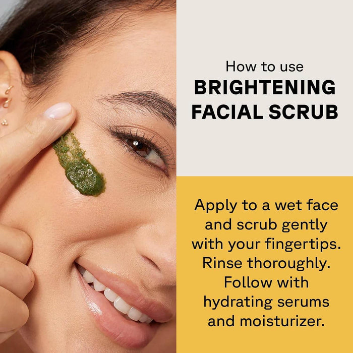 Acure Brightening Facial Scrub, Paraben Free, Vegan, 4 Fluid Ounce - - Pinky Cosmetics -- United Arab Emirates -- Pinky Cosmetics