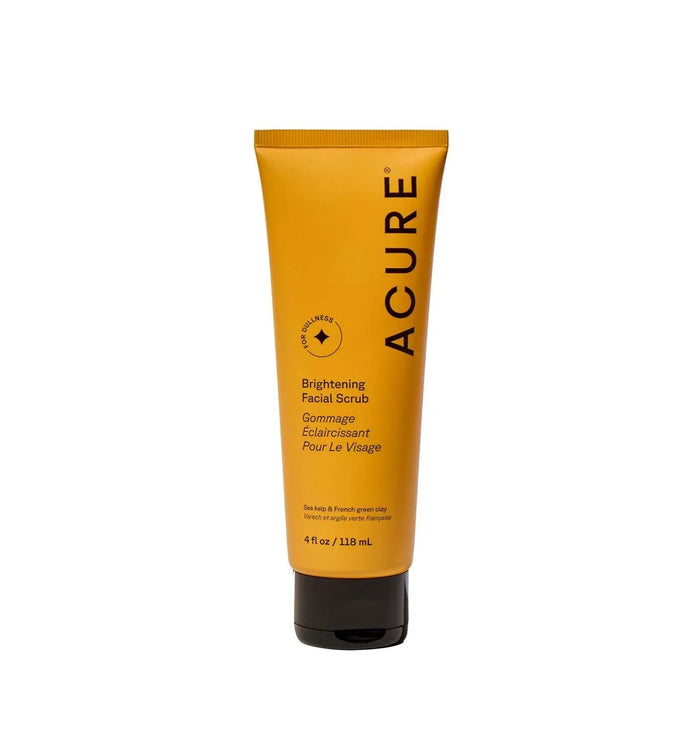 Acure Brightening Facial Scrub, Paraben Free, Vegan, 4 Fluid Ounce - - Pinky Cosmetics -- United Arab Emirates -- Pinky Cosmetics