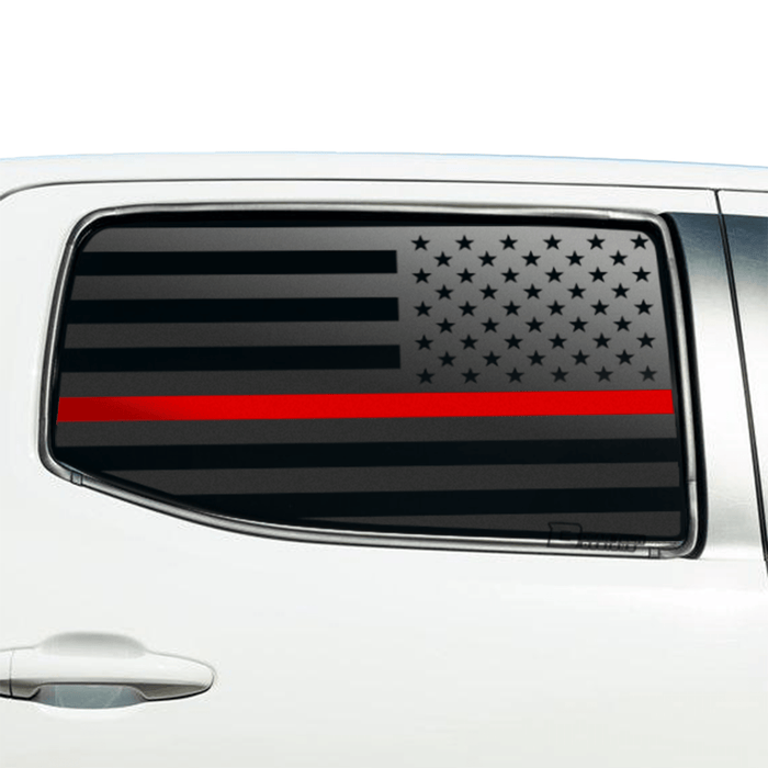 Rear Middle and Side Window American Flag Vinyl Decal Stickers Fits Toyota Tacoma 2016 - 2023 - Bogar Tech Designs