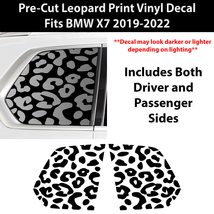 Animal Leopard Cheetah Cow Window Vinyl Decal Stickers Fits BMW X7 2019 - 2022 - Bogar Tech Designs