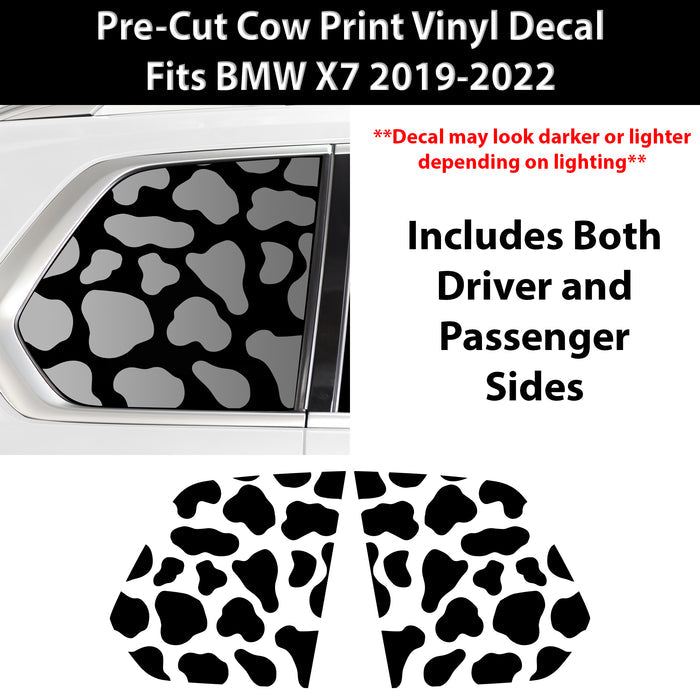 Animal Leopard Cheetah Cow Window Vinyl Decal Stickers Fits BMW X7 2019 - 2022 - Bogar Tech Designs