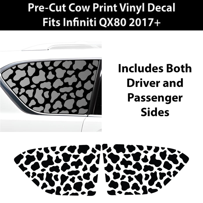 Animal Leopard Cheetah Cow Window Vinyl Decal Stickers Fits Infiniti QX80 2017+ - Bogar Tech Designs