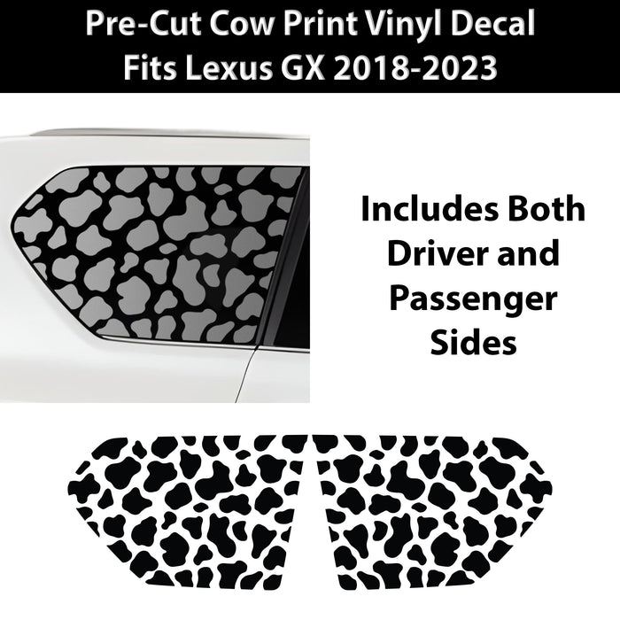Animal Leopard Cheetah Cow Window Vinyl Decal Stickers Fits Lexus GX 2018 - 2023 - Bogar Tech Designs