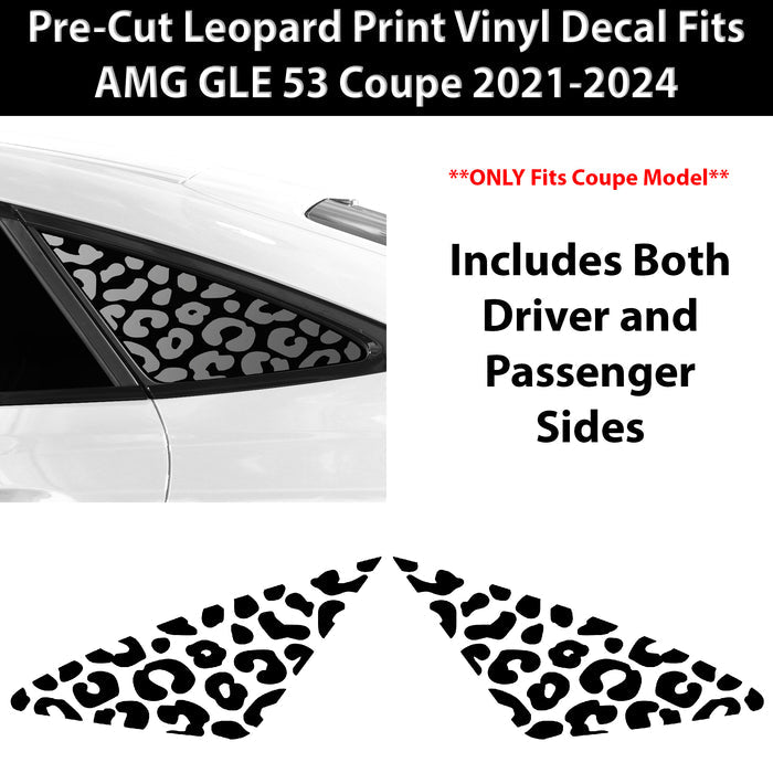 Animal Leopard Cheetah Cow Window Vinyl Decal Stickers Fits Mercedes Benz GLE Coupe 2021 - 2024 - Bogar Tech Designs