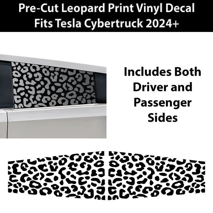 Animal Leopard Cheetah Cow Window Vinyl Decal Stickers Fits Tesla Cybertruck - Bogar Tech Designs