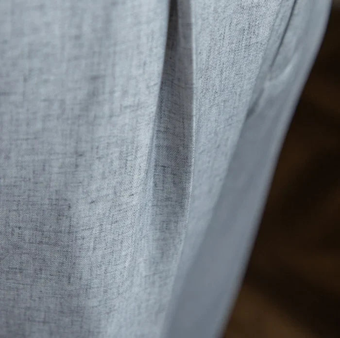 Ash Grey Slub Signature Buttoned Gurkha by ITALIAN VEGA®