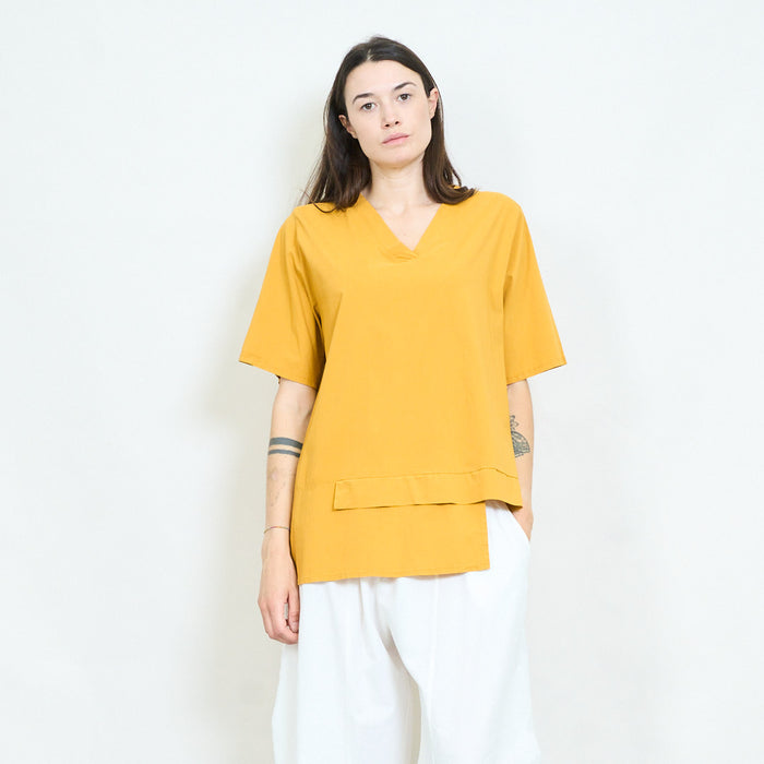 Asymmetric layered tunic top wholesale