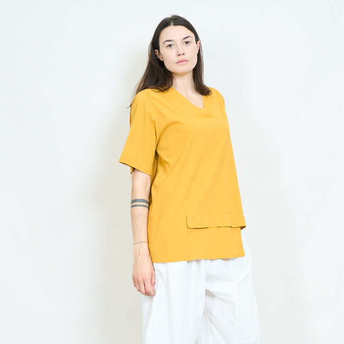 Asymmetric layered tunic top wholesale