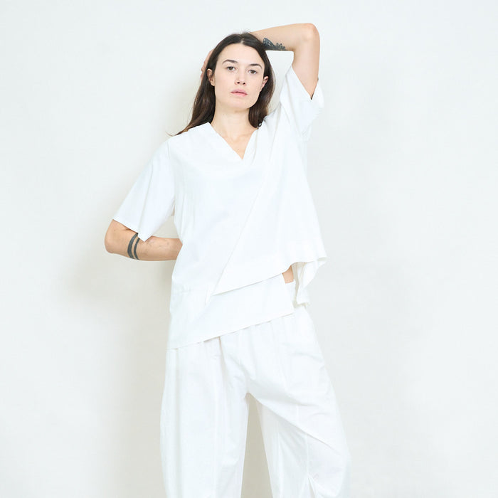 Asymmetric layered tunic top wholesale