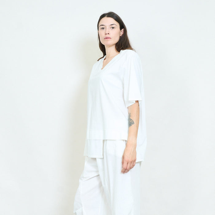 Asymmetric layered tunic top wholesale