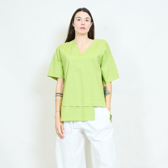 Asymmetric layered tunic top wholesale