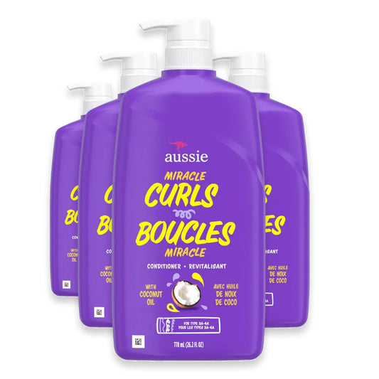 Aussie Miracle Curls Conditioner with Coconut Oil - 26.2 oz - 4 Pack