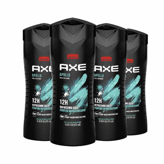 Axe - Apollo Men's Body Wash, Liquid - 16 Oz - 4 Pack