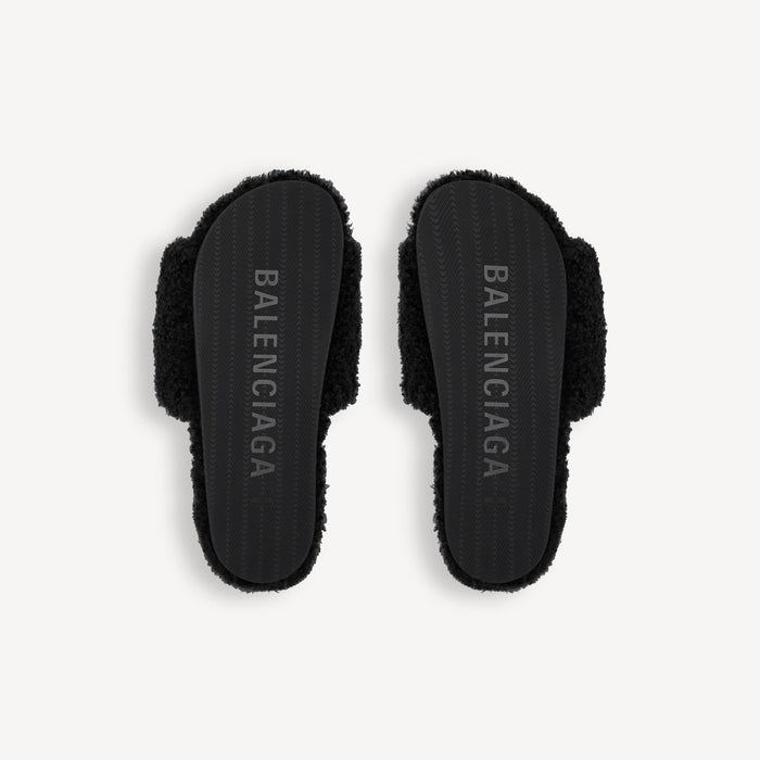 "Balenci" Fur Slides