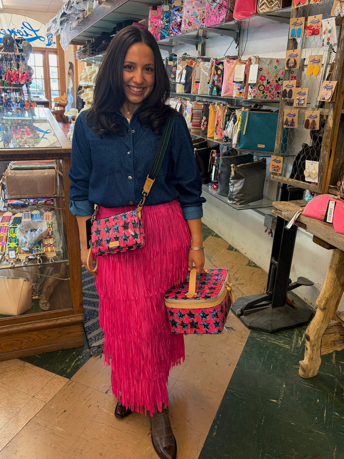 Barbie's Hot Pink All Over Fringe Skirt