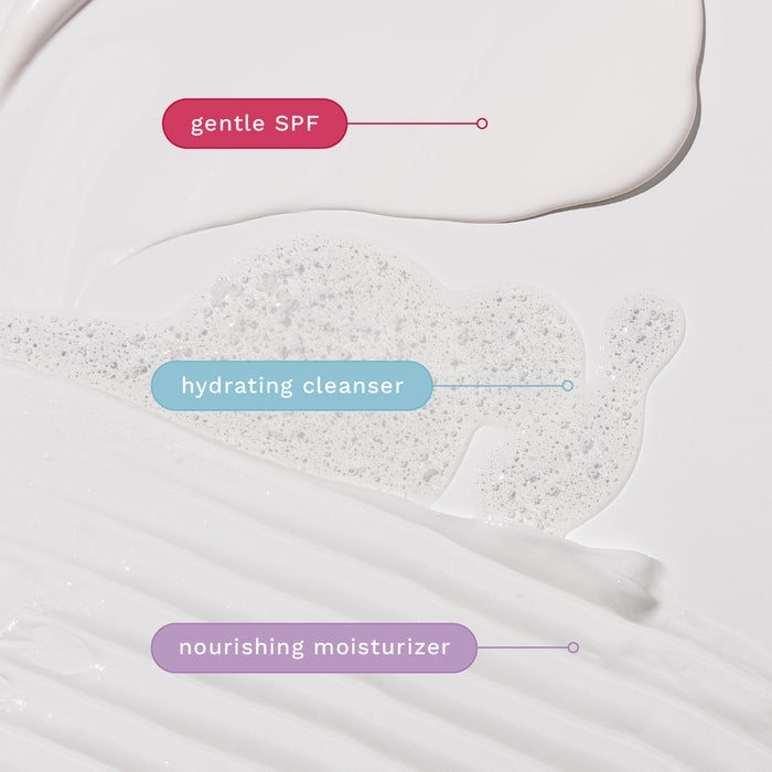 Texture of Rejûvaskin Basics Routine skincare products