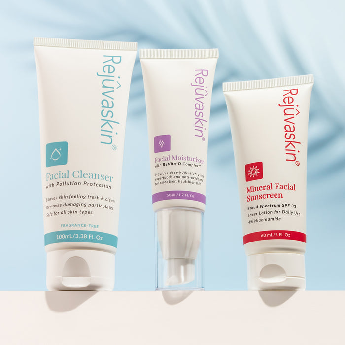 Rejûvaskin Basics Routine skincare products