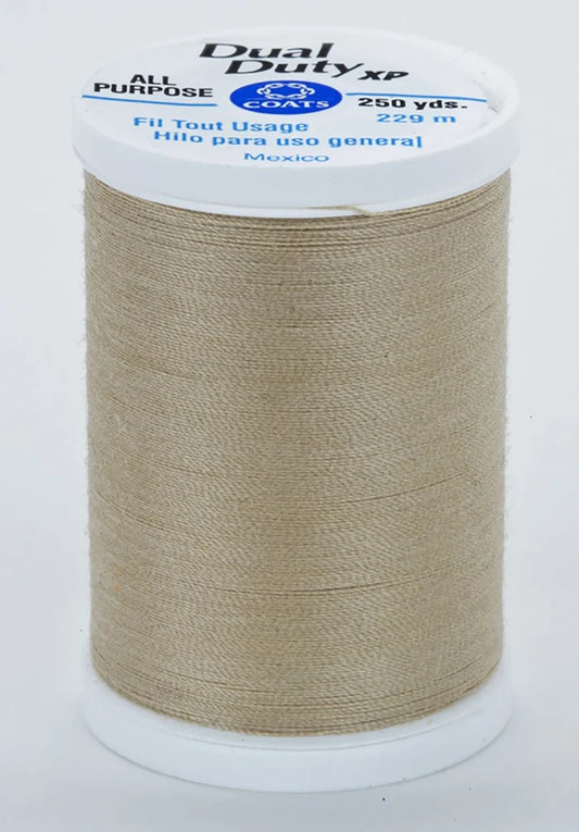 Beige- Dual Duty XP Polyester Thread 250yds