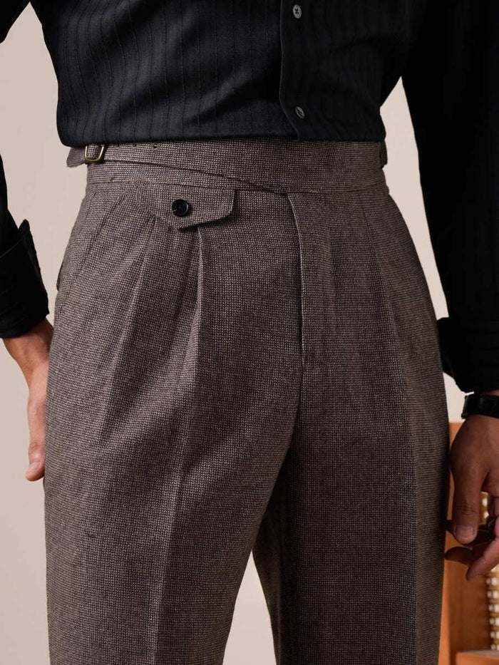 Bergamo High Waisted Wool Grukha Pants - BRABION
