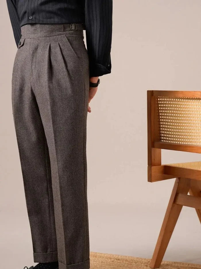 Bergamo High Waisted Wool Grukha Pants - BRABION