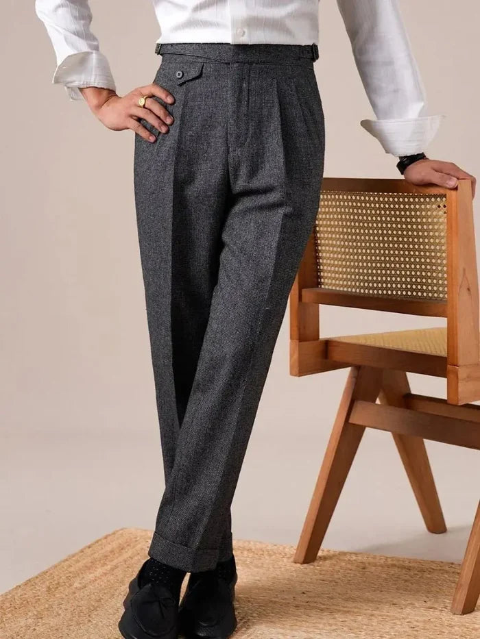 Bergamo High Waisted Wool Grukha Pants - BRABION