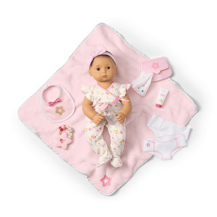 Bitty Baby® Doll #4 with black hair Care & Play Set
