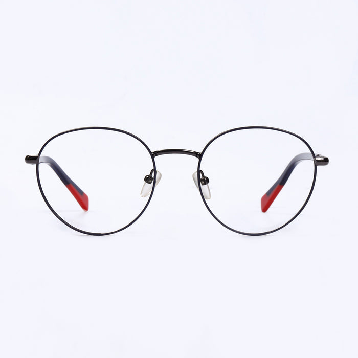 Black & Blue Round Full Rim