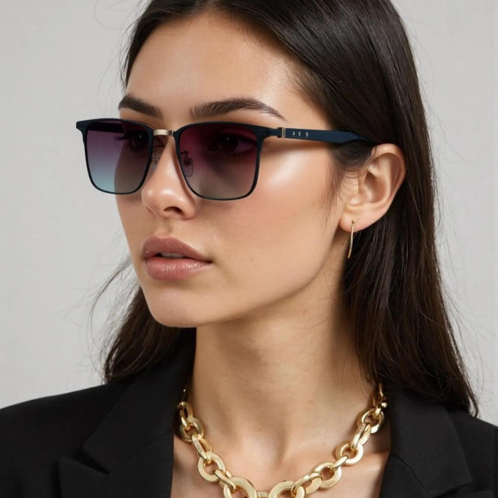 Black & Brown Rectangle Full Rim