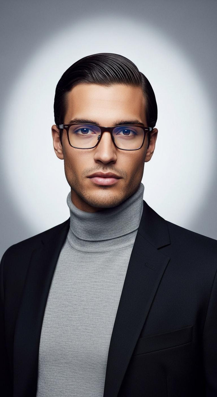 Black & Grey Square Full Rim