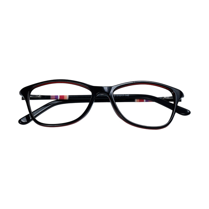 Black & Maroon Cat Eye Full Rim