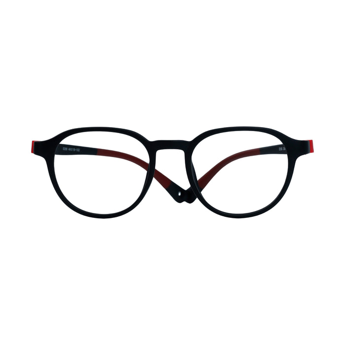 Black & Red Round Full Rim