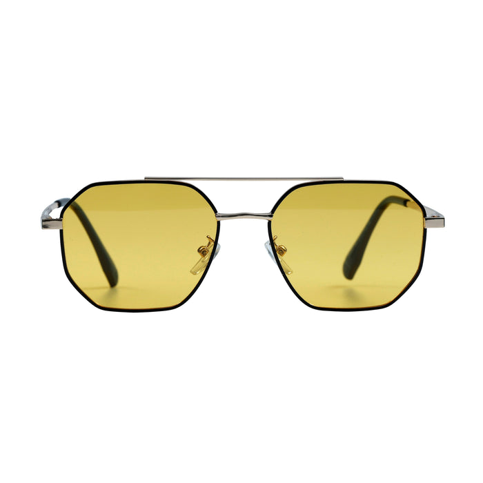 Black & Yellow Square Full Rim