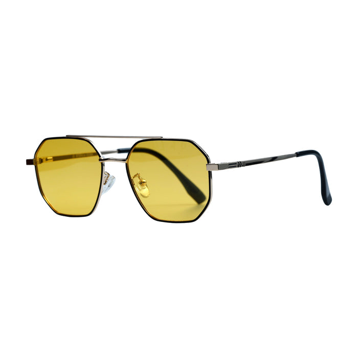 Black & Yellow Square Full Rim