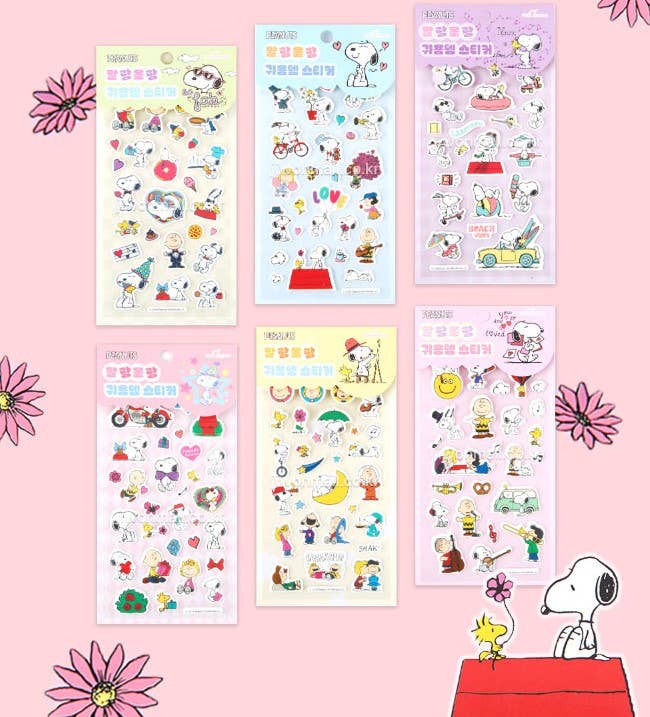 Blind Pick Peanuts Cushion Sticker Sheets