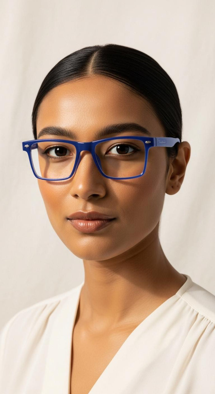 Blue & Black Square Full Rim