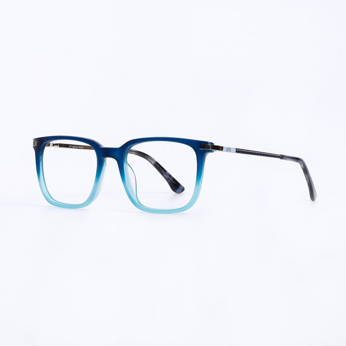 Blue & Silver Square Full Rim