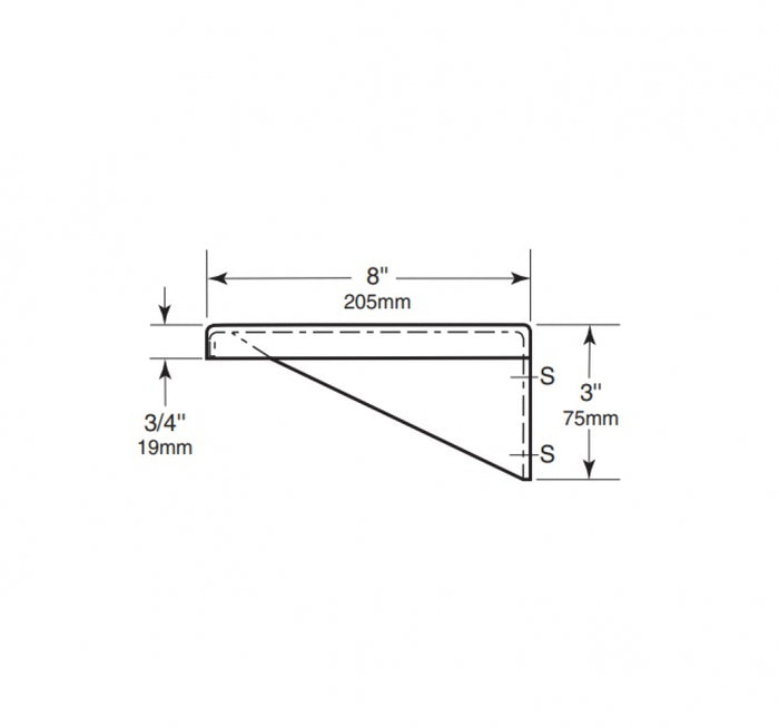 BOBRICK B298 Stainless Steel Shelf